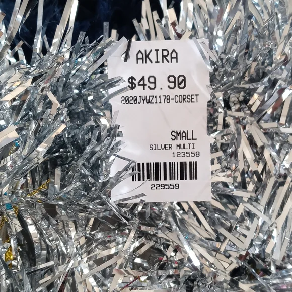 Akira JINGLE BELLS SILVER BUSTIER - Picture 4 of 4